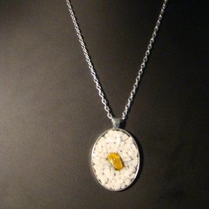 Handmade "Tiger on the Rocks" Pendant Necklace